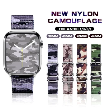 

Band for Apple Watch 5 4/3/2/1 38MM 40MM 42MM 44MM Sport Nylon camouflage Strap For iwatch Series Accessories