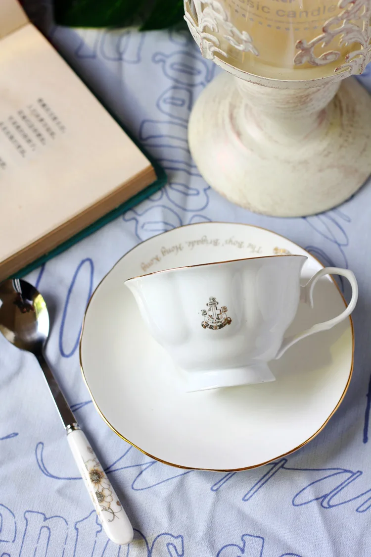 PORCELLANA Solotua Tasse à Café Avec Soucoupe Lettre L 7,6 ML