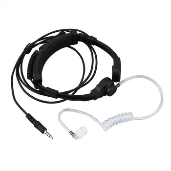 

For Smart Phones 3.5mm Plug Tactical Throat Microphone Earphone Transparent Covert Acoustic Tube Black Earpiece
