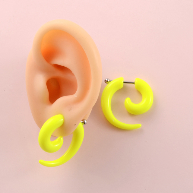 Acrylic Spiral Ear Taper Fake Ear Stretcher Expanders Gauge Earlobe Earring Piercing Body Jewelry Tunnel And Plugs