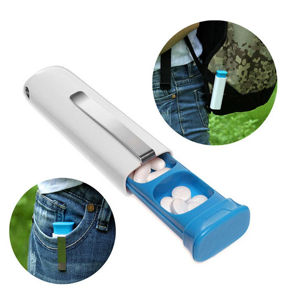 Portable Travel 3 Grid Medicine Drug Pill Box Case Storage Organizer Mini Useful Storage Box Pill Tablet Pill Cutter Divider