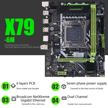 

Huananzhi X79 Motherboard LGA 2011 USB3.0 SATA3 Support REG ECC Memory and Xeon E5 Processor 11UB