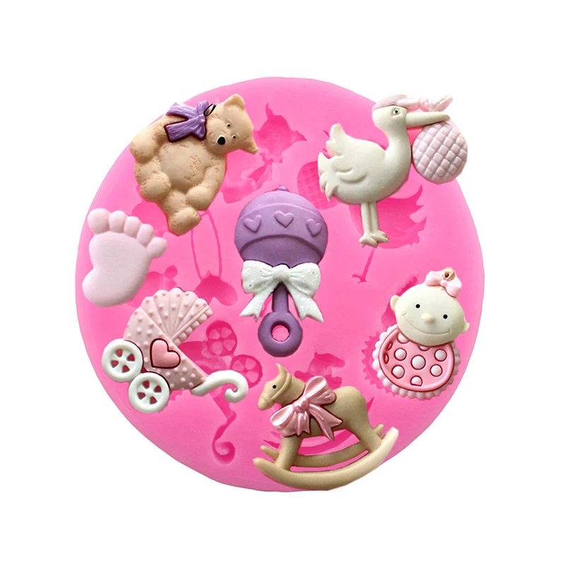 Silicone Fondant Mold for Baby Shower Party baking supplies