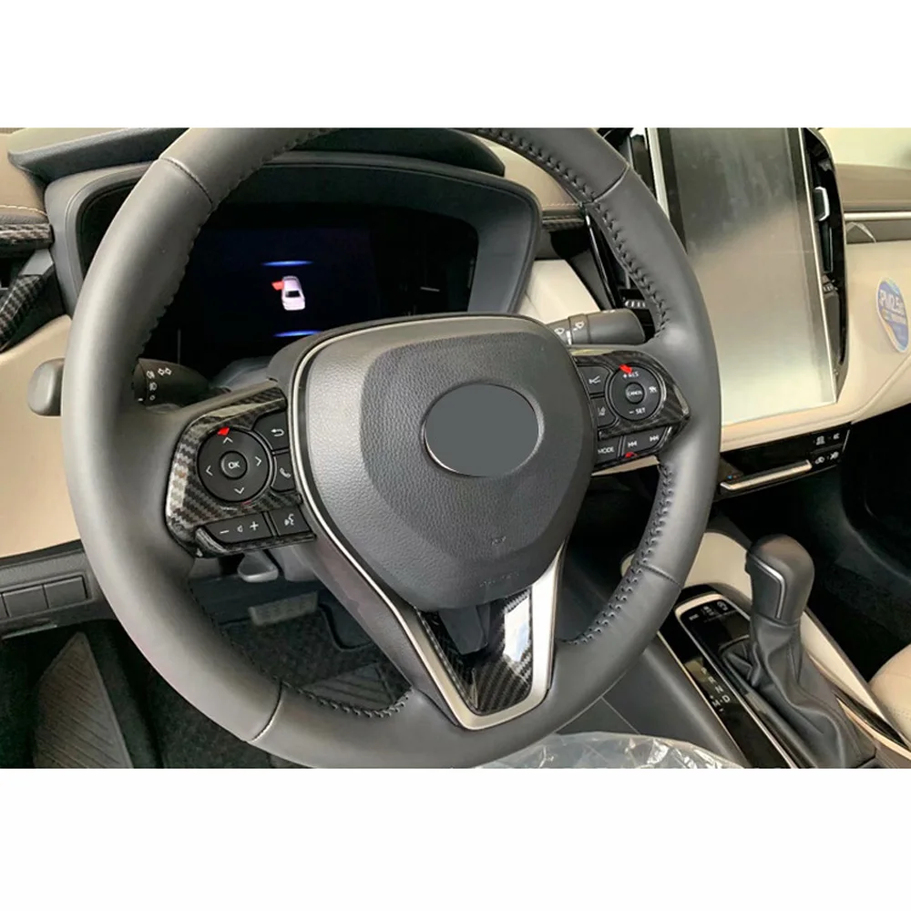 Для Toyota Corolla Хэтчбек 2009 Автомобильный из углеродного волокна накладка на руль декоративная отделка на руль