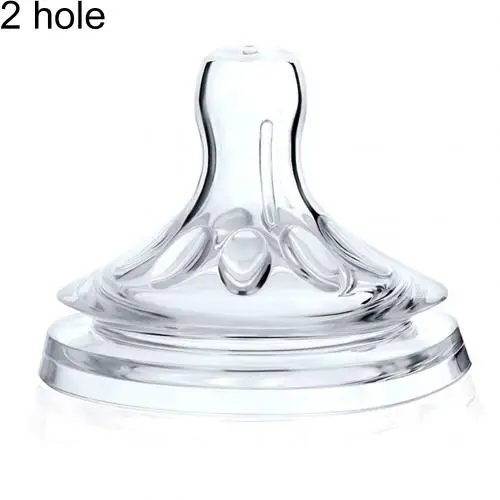 2 Hole Анти Flatulenc силиконовая широкая шея натуральный ниппель для ребенка отверстие бутылки новорожденного ребенка жидкий силиконовый ниппель анти-Flatulenc - Цвет: 2 Hole