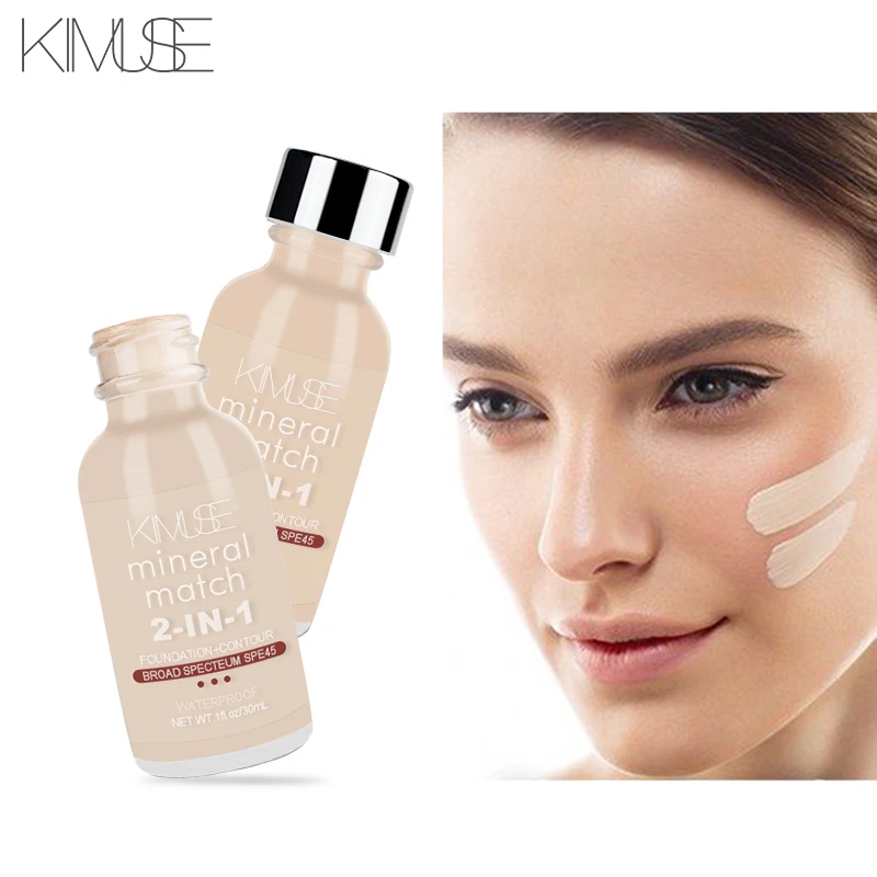 KIMUSE основа для лица, крем, основа для макияжа, Профессиональный матовый макияж, жидкий консилер, водостойкий бренд, натуральная косметика
