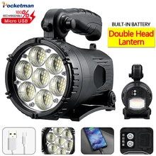 

2022 LED Camping Lantern Rechargeable Brightest Flashlight Waterproof Torch Perfect for Outdoor Fishing Searching Lighting