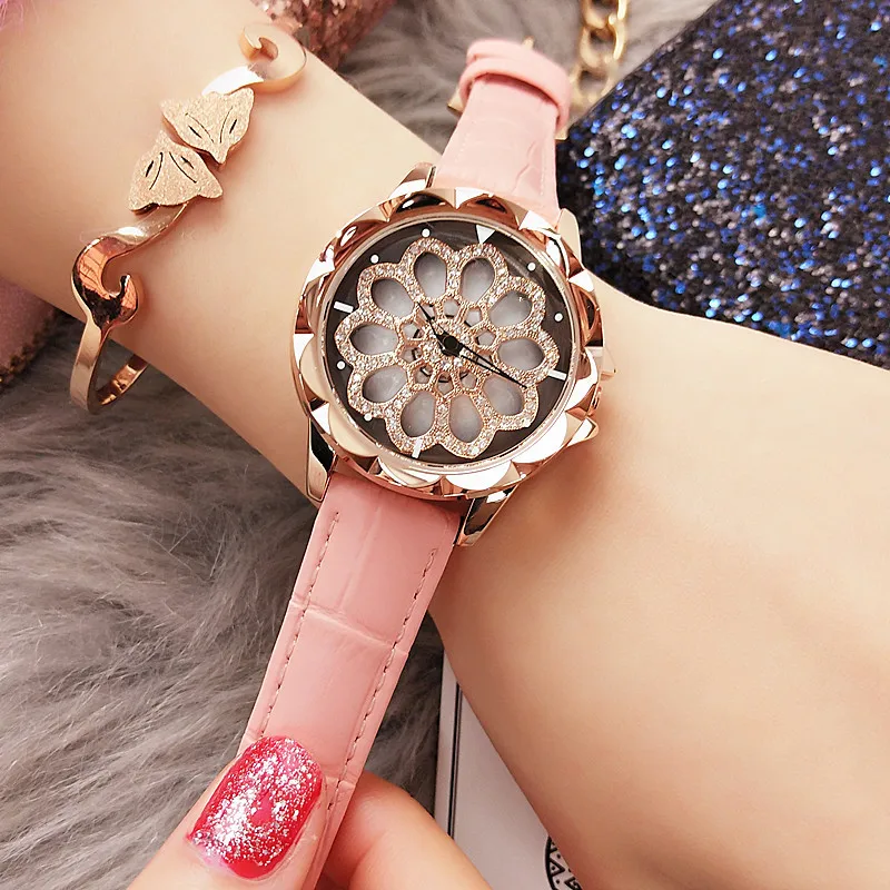 

Delicate 2020 New Arrive Ladies Watch Leisure Rotary Design High Quality Fashion Stainless Steel Belt Waterproof Quartz Watch