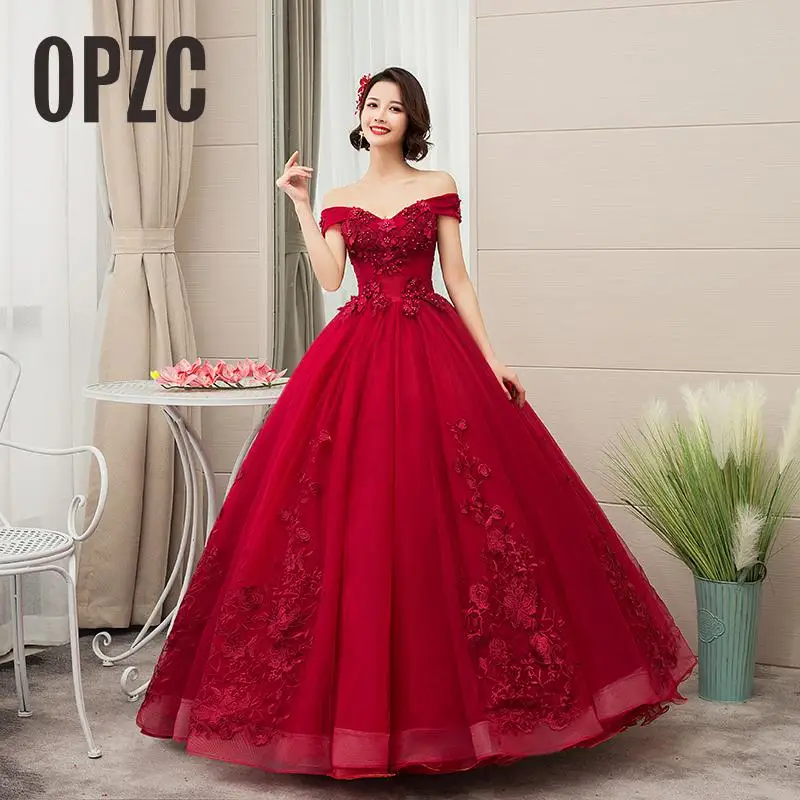 Женское платье с вырезом лодочкой Quinceanera винно красные и бирюзовые вечерние