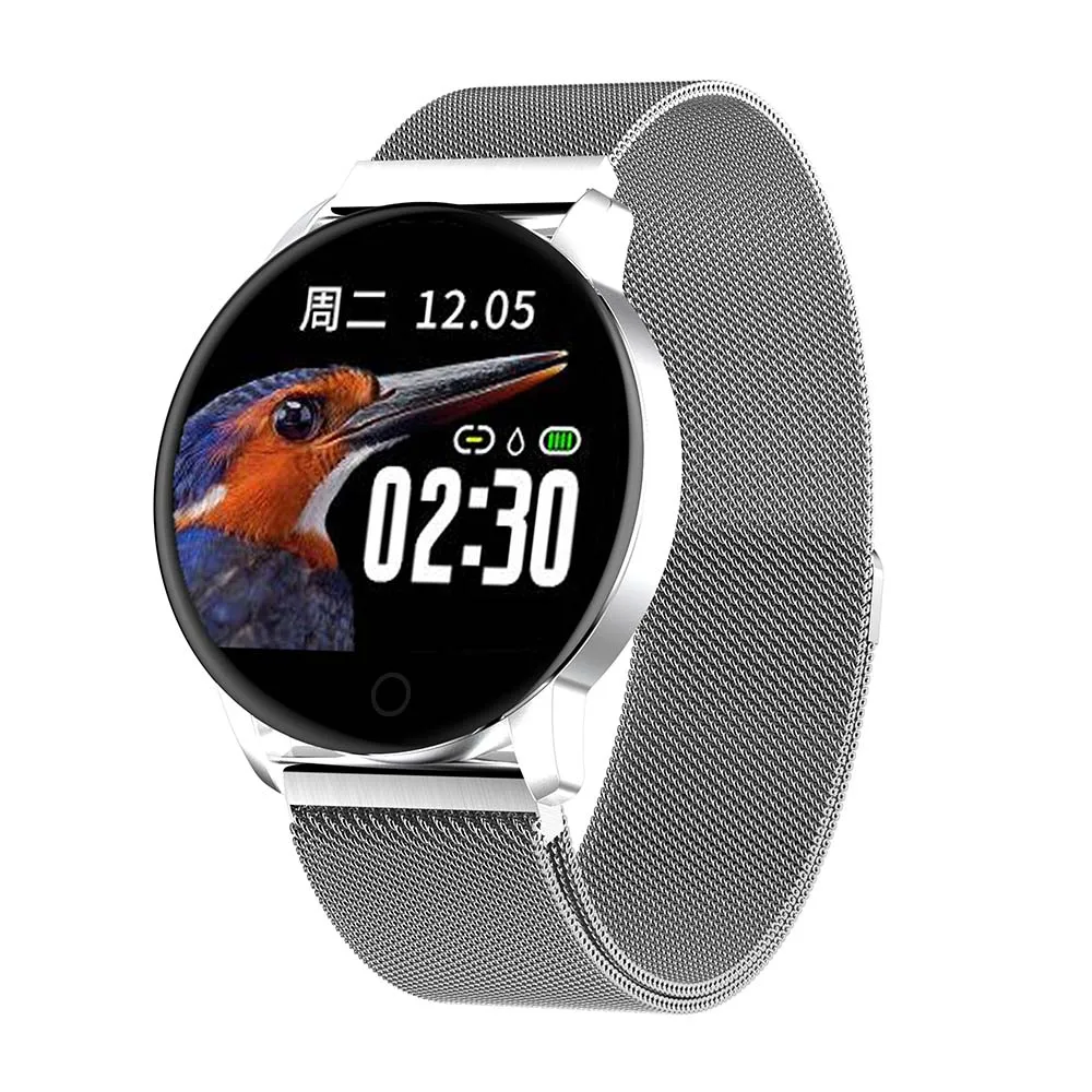 Smarcent T5 PRO продвинутый Миланский Магнитный фитнес обруч трекер Смарт Часы Монитор артериального давления Smartwatch Мода PK Q8 браслет - Цвет: Silver steel