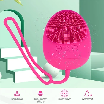 

Face Pore Cleaner Skin Scrubber Skin Care Facial Massager Rechargeable Mini Electric Silicone Face Cleaning Brush Waterproof 45