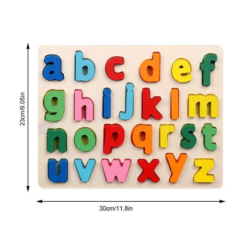 Wooden Toys Alphabets Digital Puzzles For Kids Early Educational Toys Children Capital Letter Digital Geometric Educational Toy - Цвет: D