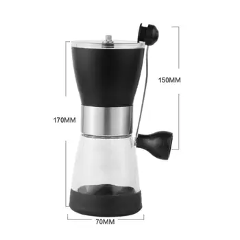 

Stainless Hand Manual Coffee Grinder Machine Hand-cranked Coffee Machine With Adjustable Handle Ceramic Grinding Core Washable