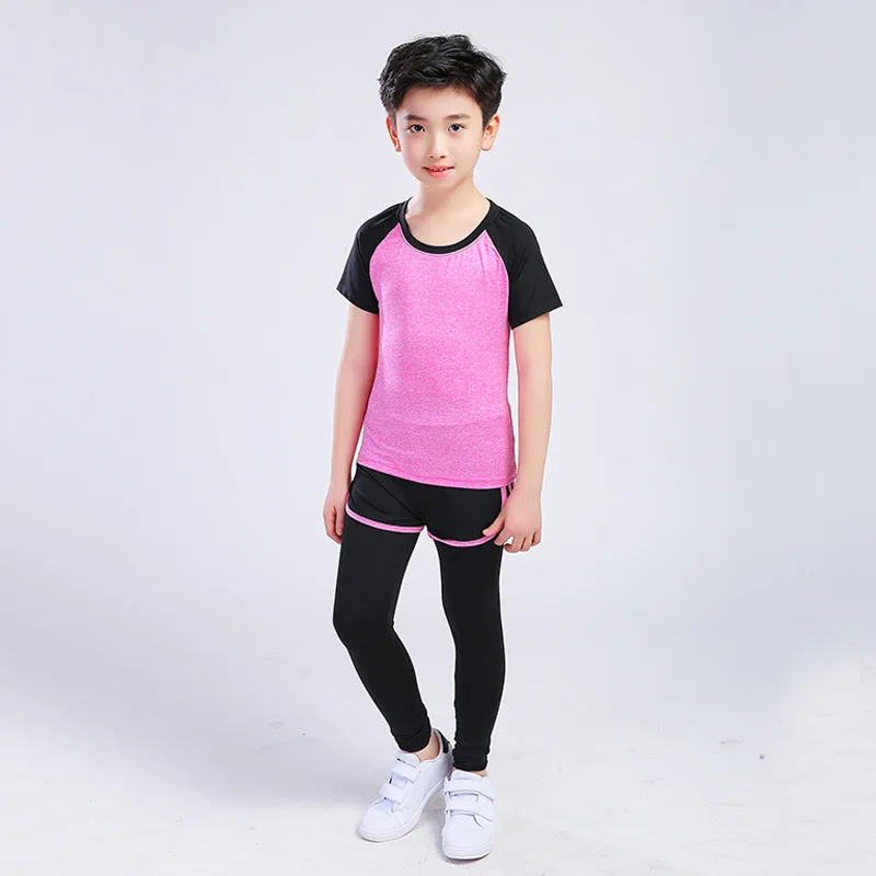 

Short Sleeve Suit Parent-child Matching Outfit Girls Dance Sports Fitness Suit Spring And Summer Autumn Yoga Shapewear CHILDREN'