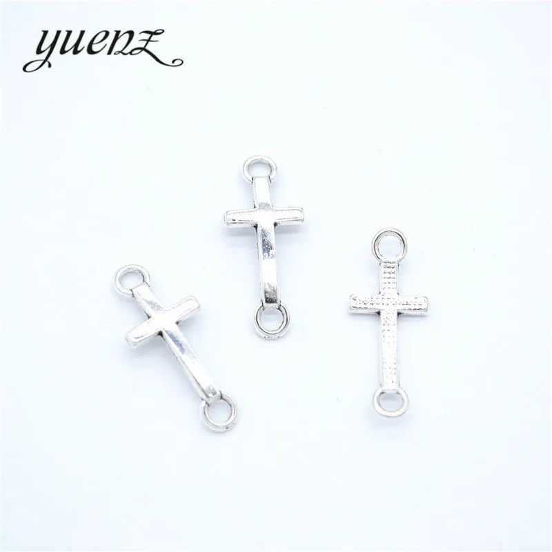 

YuenZ 50pcs New Product Antique silver color cross Charms Pendant Jewelry Metal Alloy Jewelry Marking 20*8mm T103