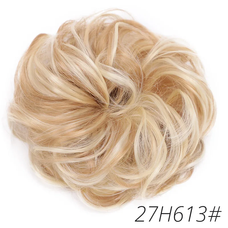 27H613 AISI BEAUTY синтетические волосы булочка для наращивания кудрявые грязные булочки волосы шиньоны хвост свадебное украшение для волос для женщин и детей - Цвет: 27H613