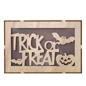 

Halloween Trick Or Treat Pattern LED Light Wall Lamp For Halloween Decorations Party Novelty Emgency Holiday Lantern Night Lamp