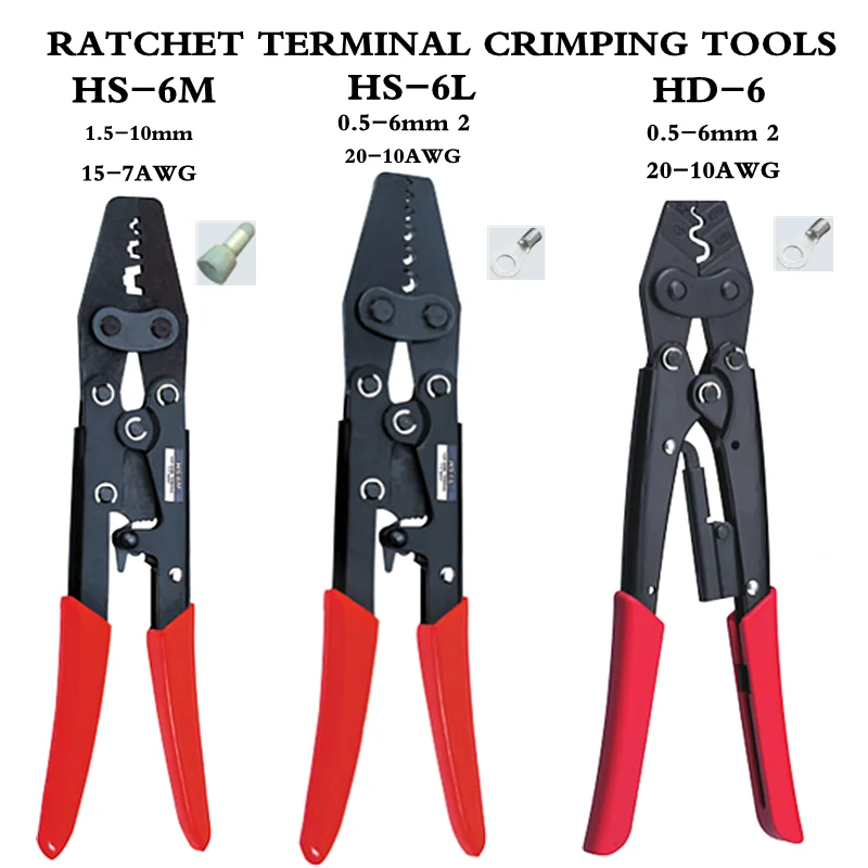 

RATCHET TERMINAL CRIMPING TOOLS Non-insulated terminals Crimping cap multitool crimping tool settube spade Fork terminal crimp