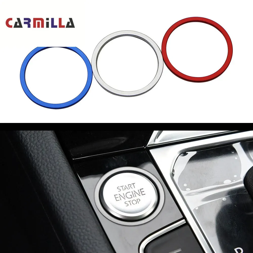 

Car Ignition Key Ring for Audi A4L A5 A6L A7 A8 Q5 One-button Start Stop Decorative Ring Ignition Button Interior Accessories