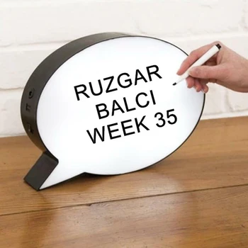 

Fashion simple LED letter DIY creative Q type handwritten message light box erasable decorative light box