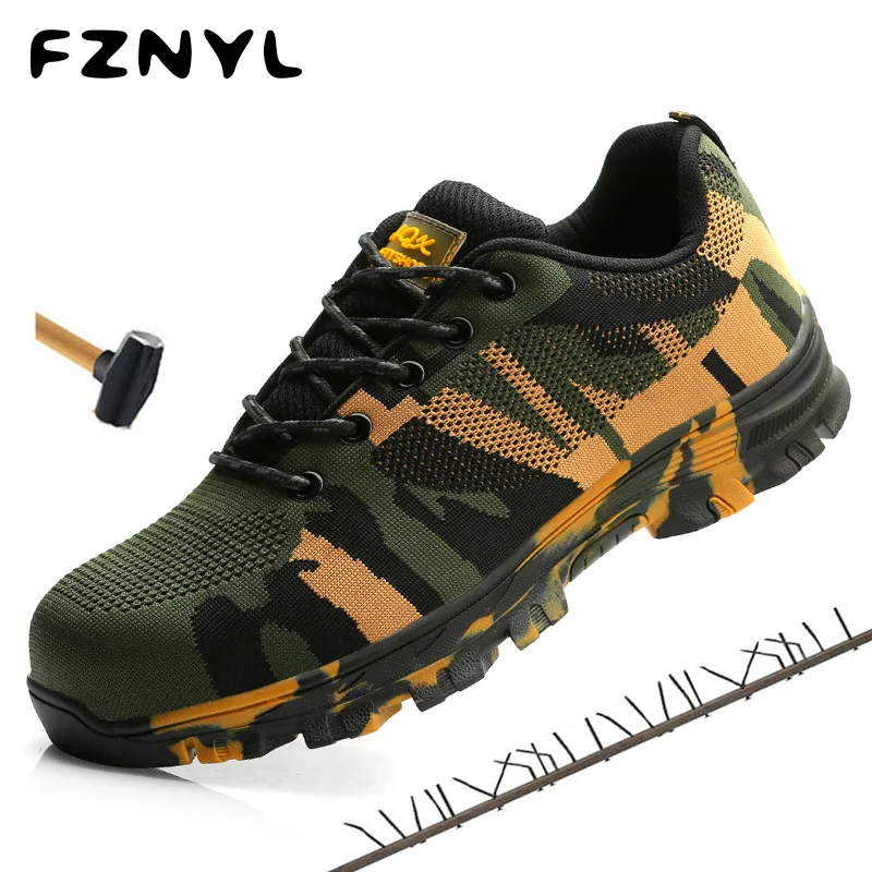 FZNYL/Высококачественная профессиональная защитная обувь унисекс; дышащие рабочие ботинки; стальной колпачок+ стелька; защитная обувь для ног; 36-45