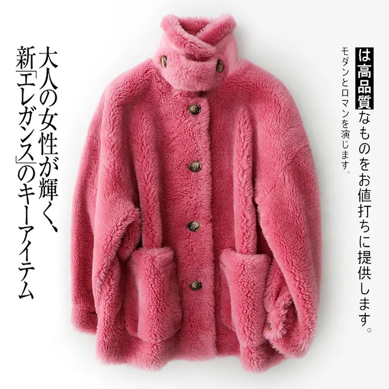 5 New Winter Coat Women Clothes Faux Cashmere Fur Coat Loose 8 Colors OverCoat Thick Warm Casual Female Plush Coats D90 - Цвет: 5