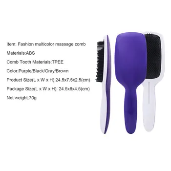

1-5pcs/lot Hair Salon Combs Detangling Wet Loop Brushes Gentle Spa Message Comb for All Hair Salon Tools