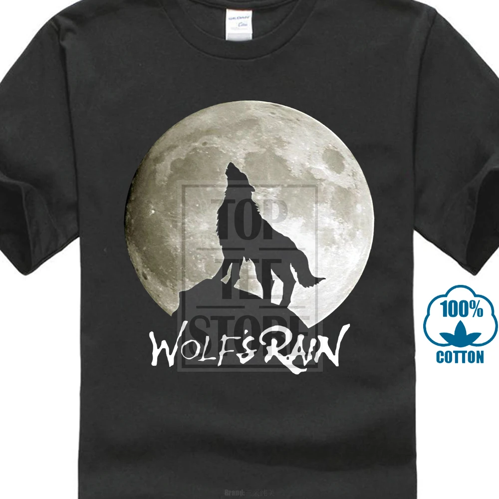 Print Tee Shirt For Male New Wolf Rain Kiba Retro Anime Manga Men T |