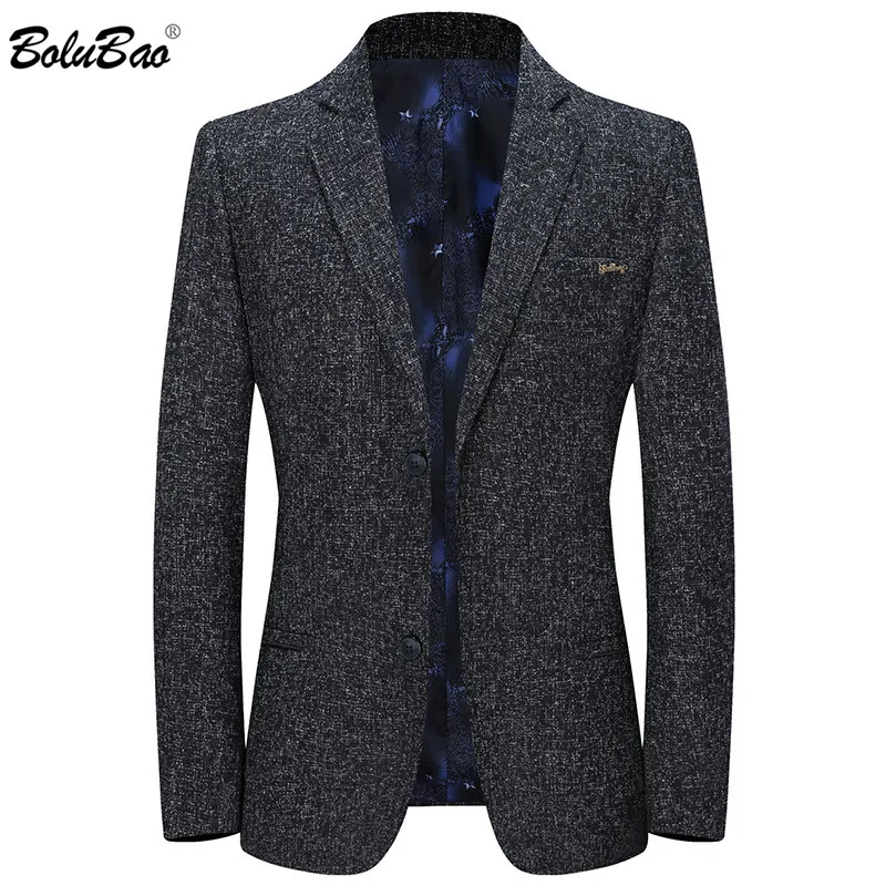 

BOLUBAO Brand Men Lattice Casual Blazers Autumn New Men Retro Custom British Style Suit Business Wild Suits Blazer Male