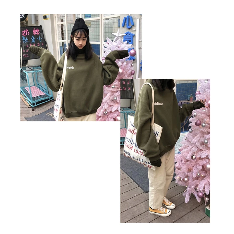Женская рубашка с высоким воротником и длинным рукавом, осенне-зимний бархатный топ в стиле хип-хоп, ins