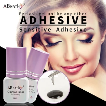 

Abnathy 5ml Eyelash Glue 1-2 Seconds Fast Drying Eyelashes Extension Glue Pro Lashes Glue Black Adhesive Retention Long Last