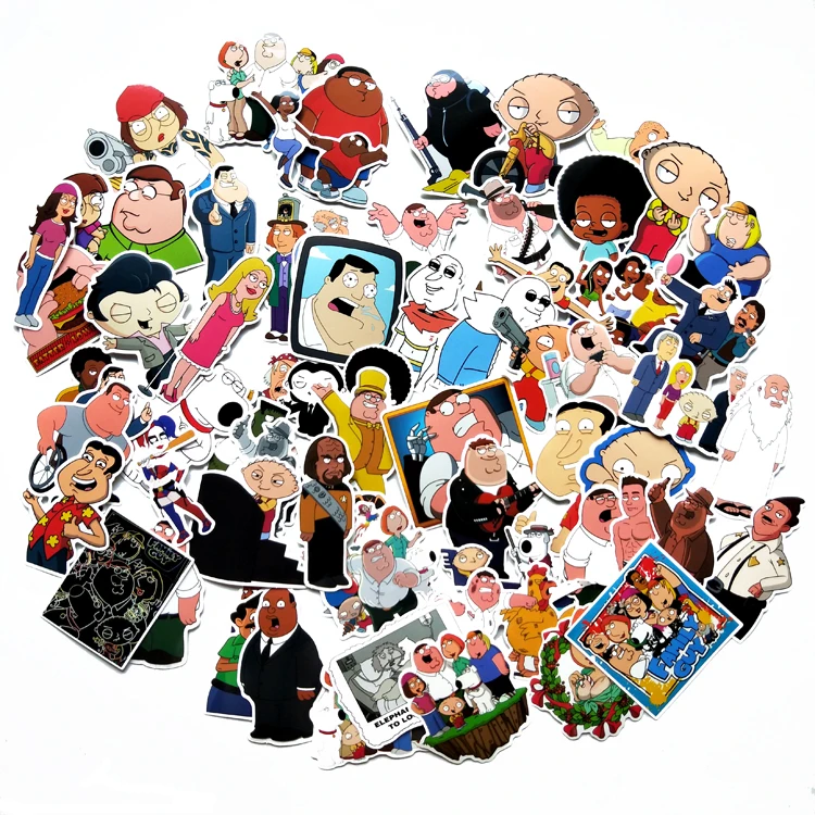 67 шт FamilyGuy американская анимация Питер Гриффин наклейки для автомобиля DIY наклейки автомобиль-легкий СКУТЕР ноутбук водонепроницаемые ПВХ наклейки
