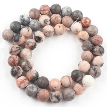 

Natural Pink Zebra Jaspers Stone Round Loose Spacer Beads For Jewelry Making Diy Bracelet Earring Accessories 6/8/10/12mm 15"