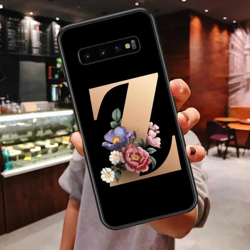 Flowers name Case For Samsung S7 Edeg S8 S9 Plus Marble Soft TPU Cover Support Wireless Charging For Samsung S10 Lite S10 Plus - Цвет: TPU