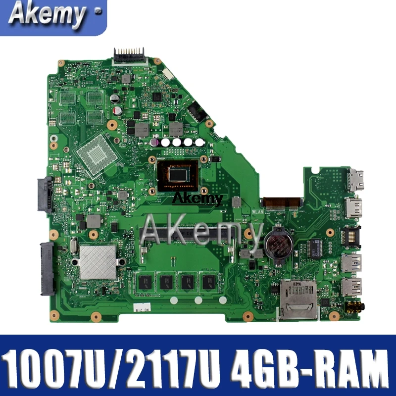Akemy X550CC Laptop Moederbord Voor Asus X550CA X550CL R510C Y581C X550C A550C Originele Moederbord 4GB-RAM 1007U/2117U Cpu Akemy X550CC Laptop Moederbord Voor Asus X550CA X550CL R510C Y581C X550C A550C Originele Moederbord 4GB-RAM 1007U/2117U Cpu