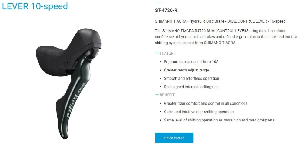 Tiagra ST-4720 BR-4770 гидравлические дисковые тормоза рычаг переключения ручного тормоза 2x10S 4700 4720 4770