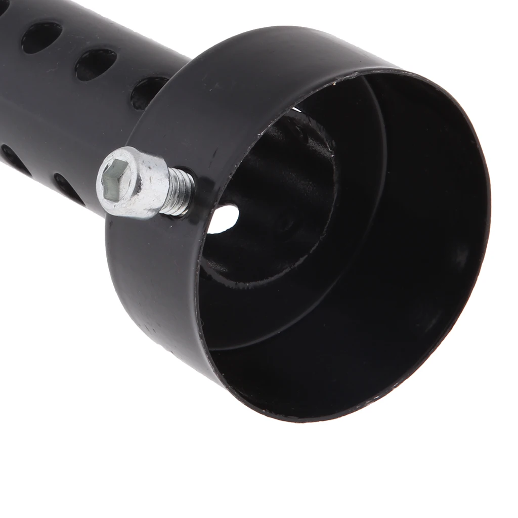 Metal Universal Motorcycle Exhaust Silencer Muffler Baffle to Fit Exhaust Pipes O.D. 48mm, Black