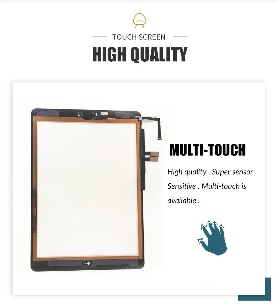 tela de toque para ipad gen painel digitador vidro display lcd externo substituição sensor