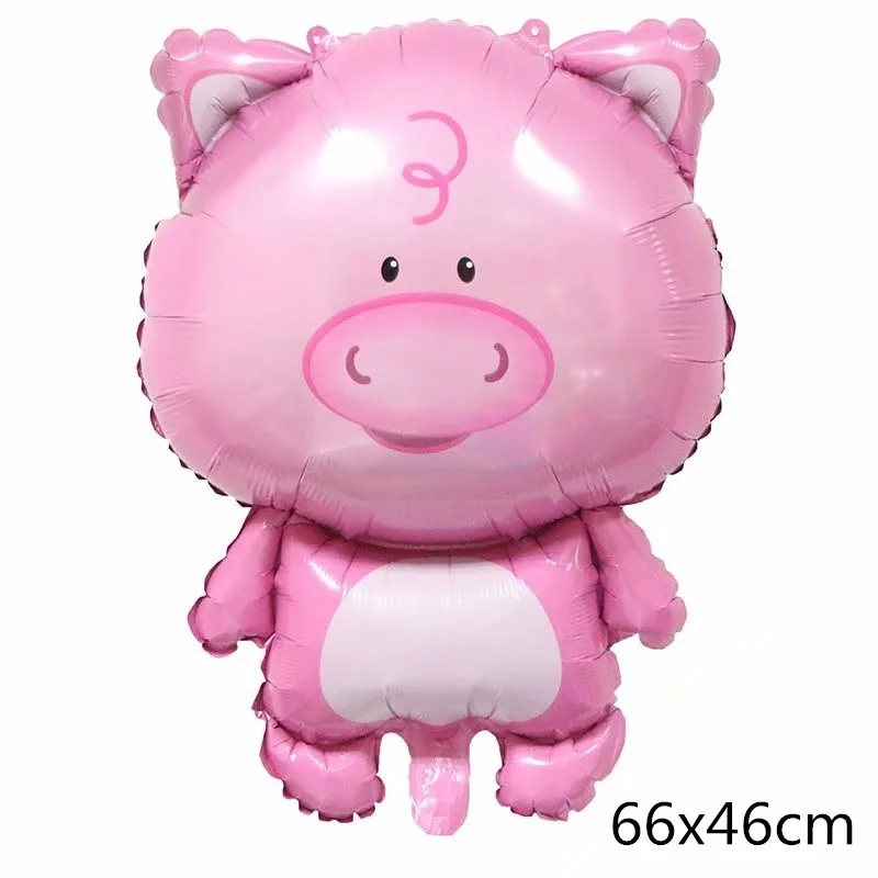 1 шт. 66*46 см мультфильм воздушный шар с изображением свинки алюминиевые фольги Воздушные шары День рождения украшения детская игрушка globos - Цвет: pink