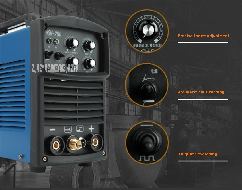 WSM-200a Электрический сварочный аппарат инвертора постоянного тока импульсный промышленный для дуговой сварки под флюсом двухцелевые мужские солнцезащитные очки сварочный аппарат дуговой сварки 4.5KVA 220 Гц 8.4KVA