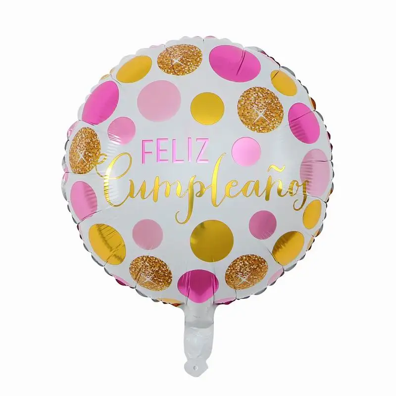 10 шт. 18 дюймов фольга фелиз CUMPLEANOS воздушные шары Испания с днем рождения круглые гелиевые шары День рождения украшения воздушные шары