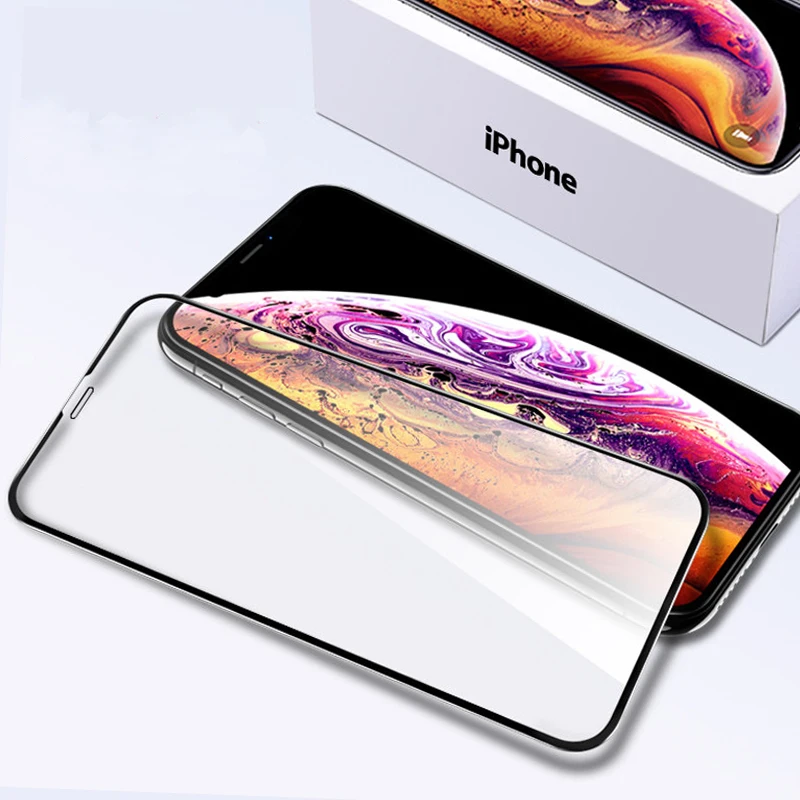 3 шт Полное покрытие экрана протектор для iPhone 6 7 8 6S Plus закаленное стекло на iPhone X XR XS MAX Защитная стеклянная пленка