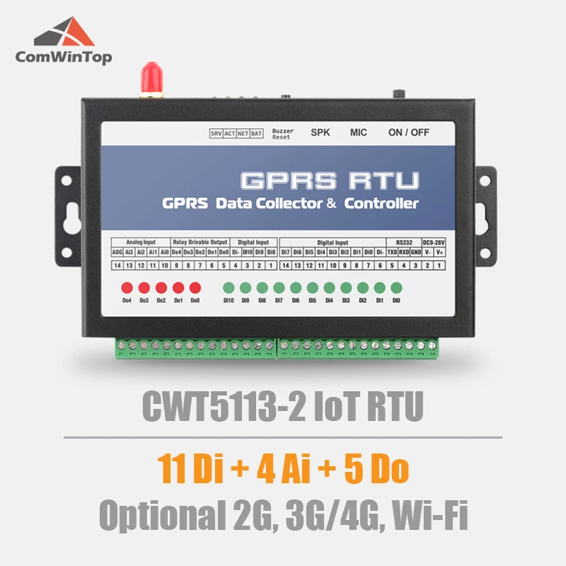 CWT5113-2 11DI 4AI 5DO Gsm/Gprs 4g пульт дистанционного управления Wi-Fi модуль сбора данных Rtu