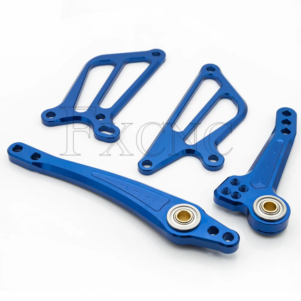 CNC мотоцикл Rearset ножной Peg тормозной рычаг переключения передач+ крыло для Honda CBR500R CBR400R CB500F CB400F CBR 500 2013 - Цвет: Синий