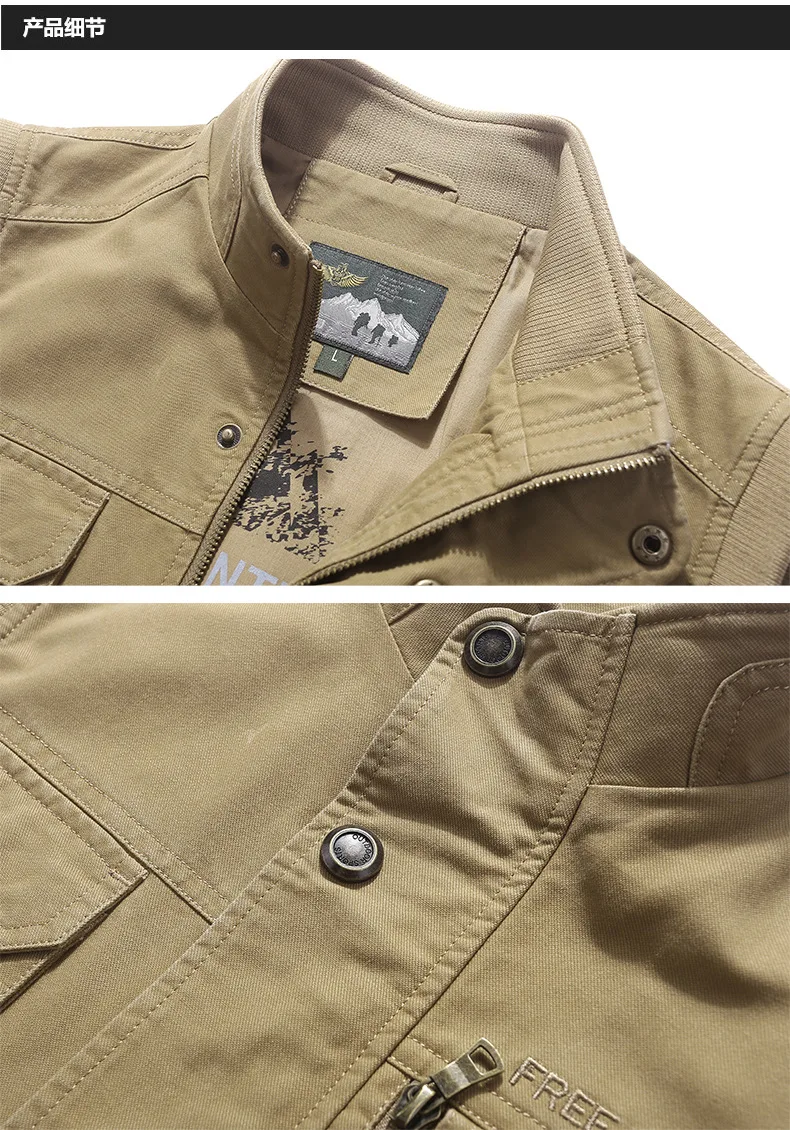 New Style Men Casual Vest Waistcoat Multi-pockets Pure Cotton Youth Loose And Plus-sized Vest Coat 9857