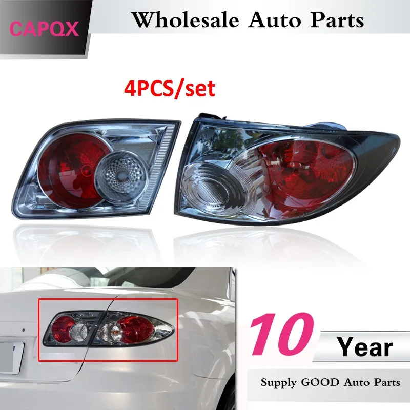 CAPQX 4PCS/Set Rear Brake Tail Light For Mazda 6 M6 2003 2004 2005 taillight tail lamp head light stop | Автомобили и мотоциклы