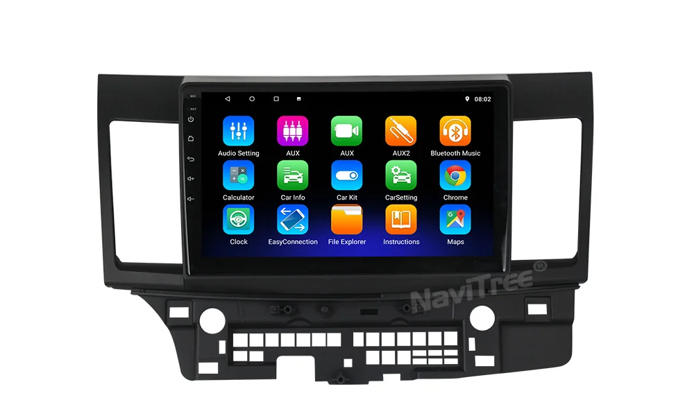 NaviTree 10 дюймов ips 2.5D T3 Android 9,0 автомобильный радио мультимедиа для Mitsubishi lancer 2007-2012 SWC wifi USB видео выход bluetooth