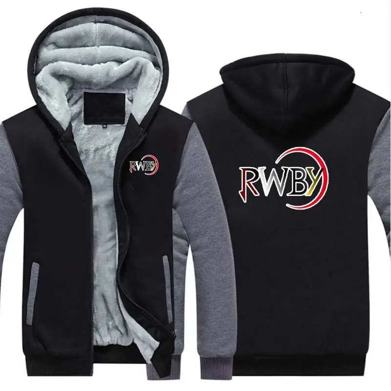 01 Мультфильм RWBY утолщаются толстовки с капюшоном костюм аниме для косплея зимнее теплое пальто с капюшоном мужская и женская одежда для взрослых - Цвет: 01