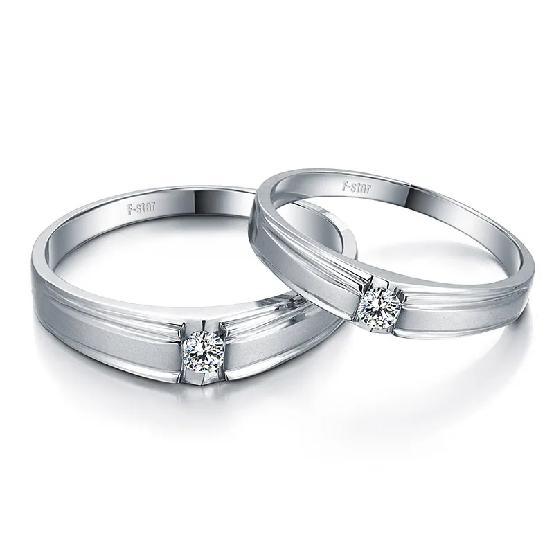 18ct золото 0,10+ 0.08ct алмаз пара набор колец обручальные кольца для мужчин и женщин DHL