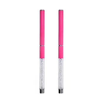 

Nail Drawing Pen Powder Rod White Diamond Red And White Head Painted Manicure Brush Line Drawing Crystal Acrylic Pen